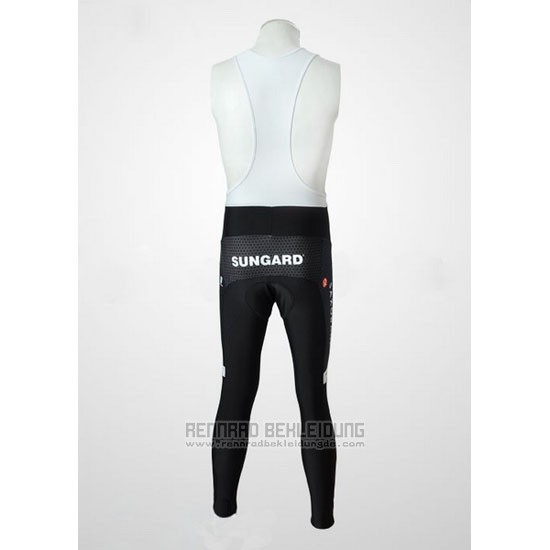 2010 Fahrradbekleidung Saxo Bank Shwarz und Wei Trikot Langarm und Tragerhose